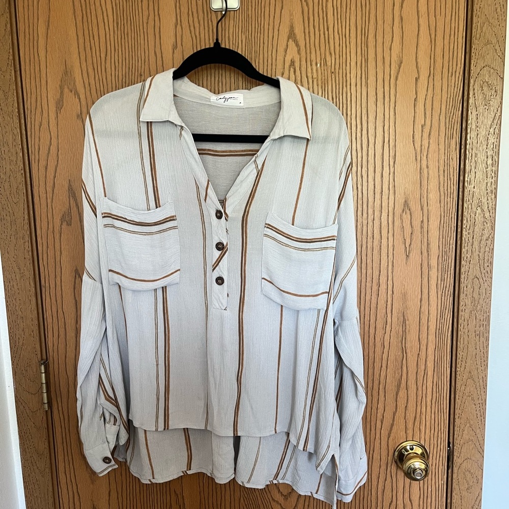 CJLA Button-Down Blouse
